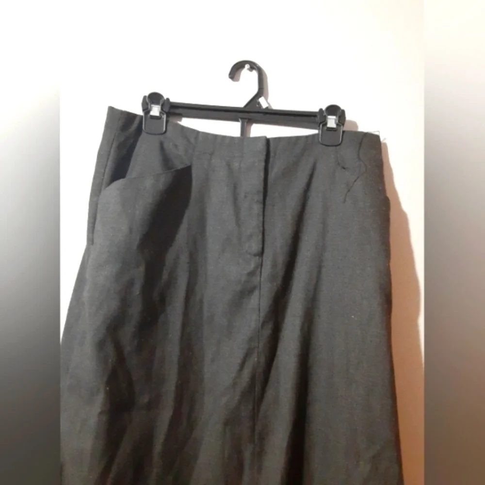 Tangents Women's Long Skirt Dark Gray Front Back Pockets Size 9/10 Prarie Peasan
